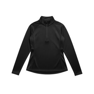 Athleta Spinner‎ 1/2 Zip Long Sleeve Black Size Small Sheer Lightweight